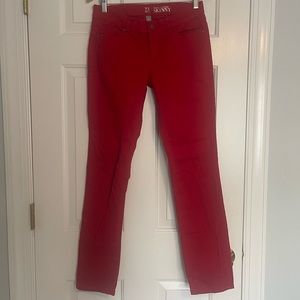 New York & Company Red Skinny Jeans
